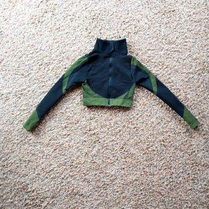 Athletic cropped zipper jacket, Size XS